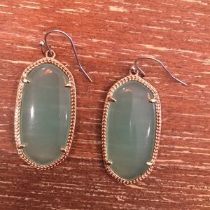Kendra Scott Gold Elle in Mint green